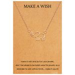 Elephant Necklace for Women Good Luck Elephant Pendant Necklaces for Teen Girls Birthday Christmas Gift for Her