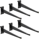 Alffun 6PCS Gridwall Knife Shelf Bracket with Lip, 12" Metal Gridwall Brackets Hooks Heavy Duty Shelf Bracket Gridwall Accessories - Fits All 3" Grid Panels