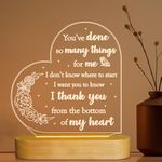 Lightzz Thank You Gifts for Women, Thank You Appreciation Gifts for Friends, Teacher, Colleagues, Friendship Gift for Her, Inspirational Birthday Presents, Warm Colors LED Bedside Lamp