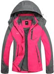 DCmount Womens Waterproof Jacket Ladies Hooded Raincoat softshell