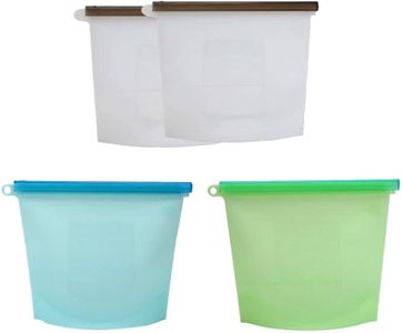 AIMALL 1-8 Reusable Silicone Food Storage Bags Leak Proof, Microwave & Freezer Safe, Freshness Preservation, Food Grade Silicone, Multiple Sizes