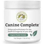 Wholistic Pet Organics Canine Complete: Dog Multivitamin for Total Body Health - Dog Supplement with Vitamins, Minerals, Prebiotics, Probiotics, Antioxidants and More - 1 Lb