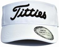 Bamveio Tittiess Golf Visors Hats for Men Women,Funny Titties Golf Gifts for Adults Humor, 2.white-1, One Size