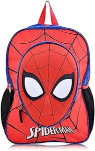 Marvel Spider-Man Boys Backpack For Kids| Elementary and Kindergarten Kids Knapsacks For School (Molded Front Spidey Face)