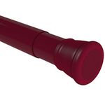 Story@Home - Shower Curtain Rod, Adjustable Curtain Rod, Tension Spring Installation (No Tools Needed), Sturdy & Rust-Proof Curtain Rod, 41-70 Inches, Maroon