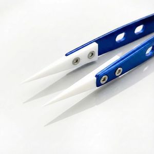 Ceramic Precision Tweezers – ESD Safe Anti-Static, Ultra Sharp Tip for Micro Soldering, Electronics Repair, Jewelry & Hobby Work