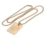 Arsenal F.C. Gold Plated Dog Tag & Chain