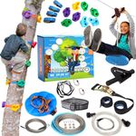 Hyponix Zip Lines for Kids and Adults Outdoor up to 350 Lbs - 160 ft / 120 ft - 100% Rust Proof W/Safety Harness Zip Line Kit | Zipline for Backyard Kids and Adults | Zipline Kits for Backyard