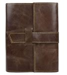 RUSTIC TOWN Leather Journal for Men Writing Notebook Refillable - Leather Bound Daily Notepad for Men Women | Travel Journal | Leather Lined 8 x 6 inches Paper Notebook (Medium)