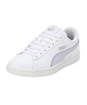 Puma Womens Smashic Wmn White-Spring Lavender-Matte Silver Sneaker - 4UK (39511101)