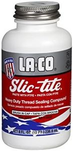 LA-CO 42019 Slic-Tite Premium Thread Sealant Paste with PTFE, -50 to 500 Degree F Temperature, 1/2 pt Jar with Brush in Cap