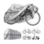 MFCGHXR 2 Pcs Bike Cover, Bike Covers for Outside Storage, Waterproof, Dustproof, UV Resistant - Outdoor Bicycle Storage - Fits Mountain Bike, Road Bike - 105 x 200 cm - Lightweight Design