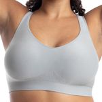 Underoutfit Bra for Women - Wireless Everyday Bra with Adjustable Straps, Grey, 40D