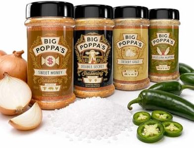 Big Poppa’s Must Have BBQ Seasoning Bundle – Award-Winning, Versatile BBQ Rub Seasoning Set for Chicken, Fish, Burgers and Tacos – Balanced, Crowd-Pleasing Flavor for Home Grillers – 4-Pack Set