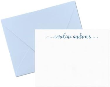 Personalized Stationary Note Cards and Envelopes for Women - Custom Notecard Stationery Set with Name in Lowercase Script Font, Choose Colors and Quantity | Fairmont & Grove Paper Co.