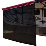 ShadePro - Vista Shade - RV Awning Shade Screen - Zipper Sun Screen Installs in Seconds - Solar Mesh Blocks 87% of Sunlight - The Original Camper Sunscreen Shade for Awnings - 15' x 9' - Black