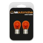 Tek Automotive 581 PY21W Car Bulb – Indicator Bulbs 12V 21W BAU15S, Orange | PY21W Indicator Bulbs for Turn Signal Car Lights, Bulbs & Indicators - Twin Pack