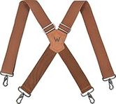 Brown 2 inch wide suspenders, Heavy