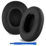 Replacement Ear Pads for Skullcandy Crusher Wireless Crusher Evo Crusher ANC Hesh 3 Venue ANC Headphones Ear Cushions, Ear Covers, Headset Earpads (Protein Leather/Black)