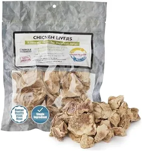 Fresh Is Best Freeze Dried Dog Treats - Raw Freeze Dried Chicken Liver Treats for Dogs & Cats - Chicken Livers in Resealable Zipper Bag - High-Protein Single Ingredient Dog Treat - Made in The USA