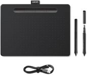 Wacom Intuos M Black – Drawing Tablet with Pen, Stylus Battery-free & Pressure-sensitive, Compatible with Windows, Mac & Android, Perfect Tablet for Drawing, Graphics or Remote Working