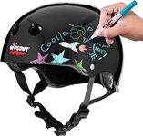 Wipeout Unisex Youth Dry Erase Bike Kids Helmet, Black, Ages 8 UK