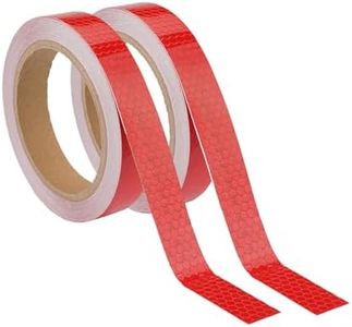 2 Pezzi Nastro Adesivo Catarifrangente Rosso 10 m x 2 cm, Nastro Catarifrangente Adesivo, Nastro Riflettente Adesivo Auto, Strisce Catarifrangenti Adesive Impermeabile, per Moto Bicicletta Caschi