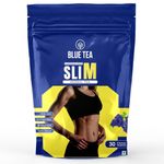 BLUE TEA - Slimming Tea - 30 Tea Bags - Plant Based | Get Slimmer Tummy | Weight Management - Caffeine Free - Zero Sugar - Non-Bitter | For Men And Women | Featured In Shark Tank | Ziplock Pack