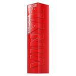 Maybelline New York Lip Colour, Smudge-free, Long Lasting up to 16h, Liquid Lipstick, Shine Finish, SuperStay Vinyl Ink, 25 Red Hot