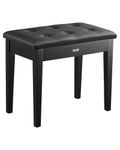 VEVOR Piano Bench, 22" x 13.78" x 19", Keyboard Piano Chair with High-Density Padded Cushion, Storage Compartment for Music Books, Wooden Piano Bookcase Stool Seat, for Vanity, Living Room, Bedroom