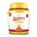 Shubhkart Darshana Puja Ghee - 500 ML for Daily Puja, Festivals| Puja Deepam Oil (Ghee for Pooja) Puja Ghee for Diya or lamp and Wicks or Batti | Rich in Aroma - 500ml Jar Pack | Non-Edible