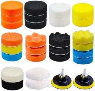 Car Foam Polishing Buffing Kit, Polishing Buffing Pads, Wool Pads,Polishing & Buffing Wheels, for Headlights & Body Foam Wax & Buffer Kits (27)