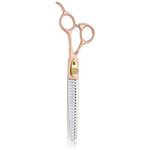 Dream Reach 7 Inches Professional Pet Grooming Chunker Scissors, 440C Japanese Steel Straight & Curved & Thinning & Chunker Shears/Scissors for Dog Cat and More Pets (7 inch-Chunker Scissors)