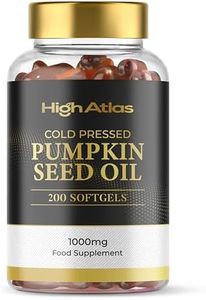 Pumpkin Seed Oil Soft Capsules - 200 Count (3000mg Per Serving) High Potency, Cold Pressed Extra Virgin Pumpkin Seed Oil (Non-GMO) by HighAtlas