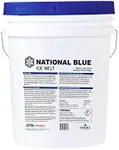 National Blue Ice Melt and Snow Salt 50lb Bucket - Fast Acting Ice Melter - Pet, Plant and Concrete Friendly, Environmentally Safe - Free of Magnesium Chloride - Melts to -15°F