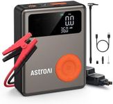 AstroAI 150PSI Tyre Inflator Cordless Air Compressor with Jump Starter Power Pack (7.5L Petrol/5.0L Diesel), 12000mah Portable Car Tyre Pump & Jump Starter, Digital Dual Values Display, Auto-off