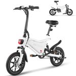 ANCHEER 14" Folding Electric Bike for Adults, 22MPH Ebike, 350W Motor[Peak 500W] Electric Mini Bike, 48V 374Wh, Dual Shock Absorber, Brake Taillight, Cruise Control, UL 2849 Certified Electric Bicycle