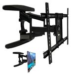 CAROSKI - TV Wall Mount - Full Motion TV Mount with 1 year warranty, Wall TV Bracket Supports 32 To 80 Inches TV Screens Swivel of upto 180 degrees TV Wall Mount