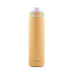 Ello Pop & Fill 22oz Stainless Steel Water Bottle with QuickFill Technology, Double Walled and Vacuum Insulated Metal, Leak Proof Locking Lid, Sip and Chug, Reusable, BPA Free, Sunset Meadow