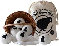 BeWondrous Wool Dryer Balls XL, 100% New Zealand Organic Wool - Reusable Natural Fabric Softener for Laundry, Dryer Sheets Alternative - Prevent Wrinkles and Anti Static (White, 6-Pack)