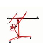 Heavy Duty 11FT Drywall Hoist Portable Jack Tool Caster Plasterboard Panel Sheet Crane (Red)