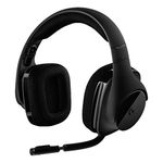 Logitech G533 Wireless Gaming Headset, 7.1 Surround Sound, DTS Headphone:X, 40 mm Pro-G Drivers, Noise-Cancelling Mic, 2.4 GHz , Lightweight, 15h Battery Life, PC/Mac - Black