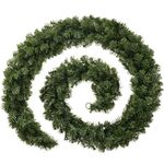 WeRChristmas Extra Thick Pine Garland Christmas Decoration, Green, 9 feet