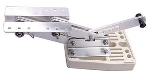 Hoffen Hoffen Boat Aluminium Outboard Motor Bracket Mount Heavy Duty White Mounting Plate Marine Auxiliary 7.5-20hp