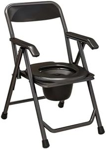 Bedside Commode Chair, Commode Seat for Toilet with Arms, Portable Toilet for Elderly, Seniors, and Disabled People, Supports Bariatric Individuals Weighing Up to 100 Kgs, with Bucket