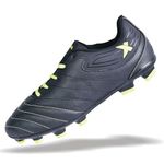 XXUMA Men Women Soccer Cleats Unisex Football Shoes Turf Professional Indoor Outdoor Sneakers Size 8 Black Lemon