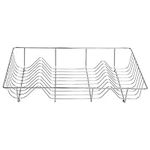 Beaugec Flat Dish Drainer - Large Chrome Wire Drainer - Heavy Duty Economy Storage Rack for Kitchen Plates, Cups, Bowls, Trays and Glass, 48 x 33 x 8.9 cm (Flat)