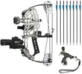 Compound Bow Set Adjustable 15-32 Lbs - Short Shaft for Adult Beginners Hunters, Indoor Target & Outdoor Hunting Archery (Style 2)