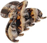 Small Hair Clip for Women, France Luxe Sm Couture Claw Clip, Lasco Brown, Strong Grip, Lightweight Comfort, Damage-Free French Design, Ideal for Half-Up Style