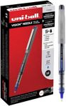 uni-ball VISION NEEDLE Rollerball, Stick Roller Ball Pen Fine-0.7mm, 12 Pack, Blue Ink (1734904)